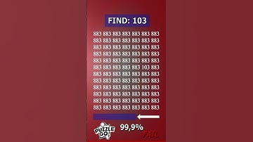Find 103 where? | Brain Teaser IQ Test #shorts #different #puzzles #opticalillusion