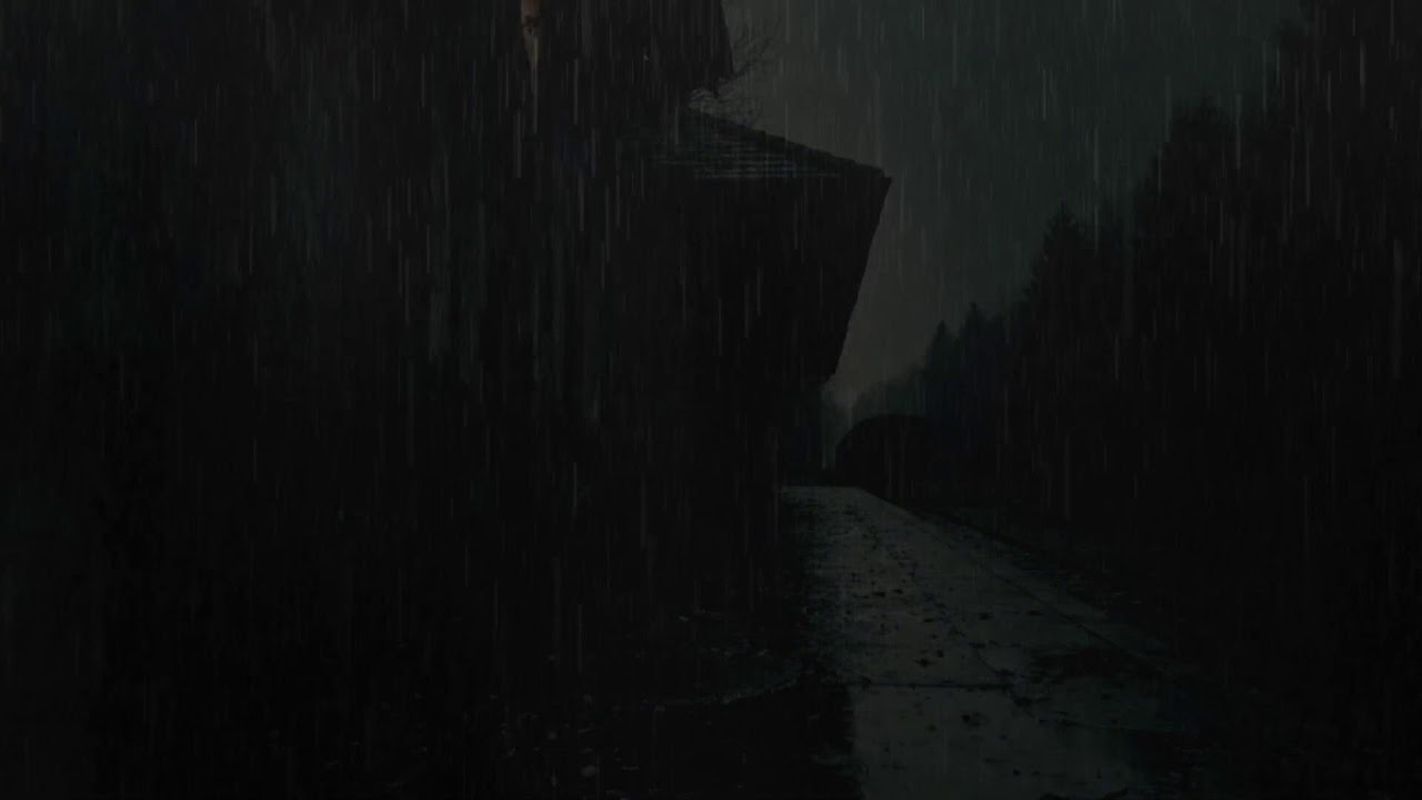 Relaxing Rainstorm at Night | 10 Hours Black Screen Sleep Sounds