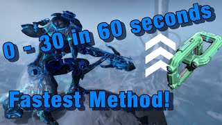 How to level any Warframe in under 60 seconds.