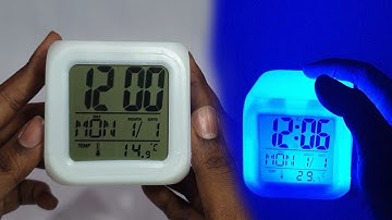 Unboxing Colour Changing Alarm Clock MoodiClock || Alarm sound Test ||