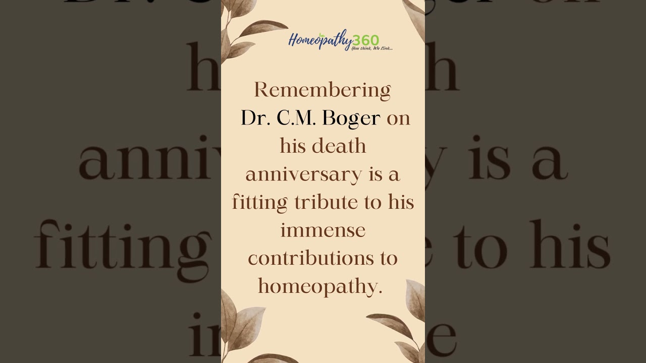 Remembering Dr. C.M. Boger on his death anniversary is a fitting tribute to his immense ....