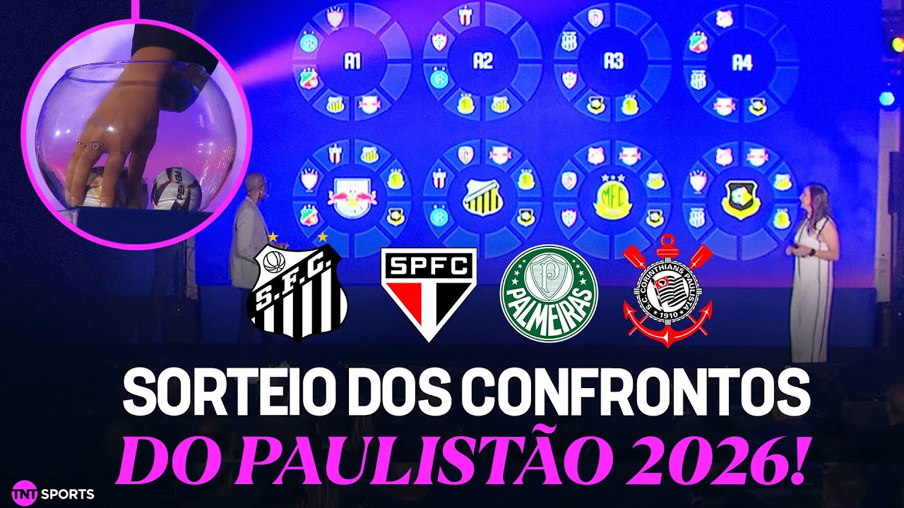 CHUVA DE CLÁSSICOS! CONFIRA O SORTEIO COMPLETO DO PAULISTÃO 2026 COM NOVO FORMATO