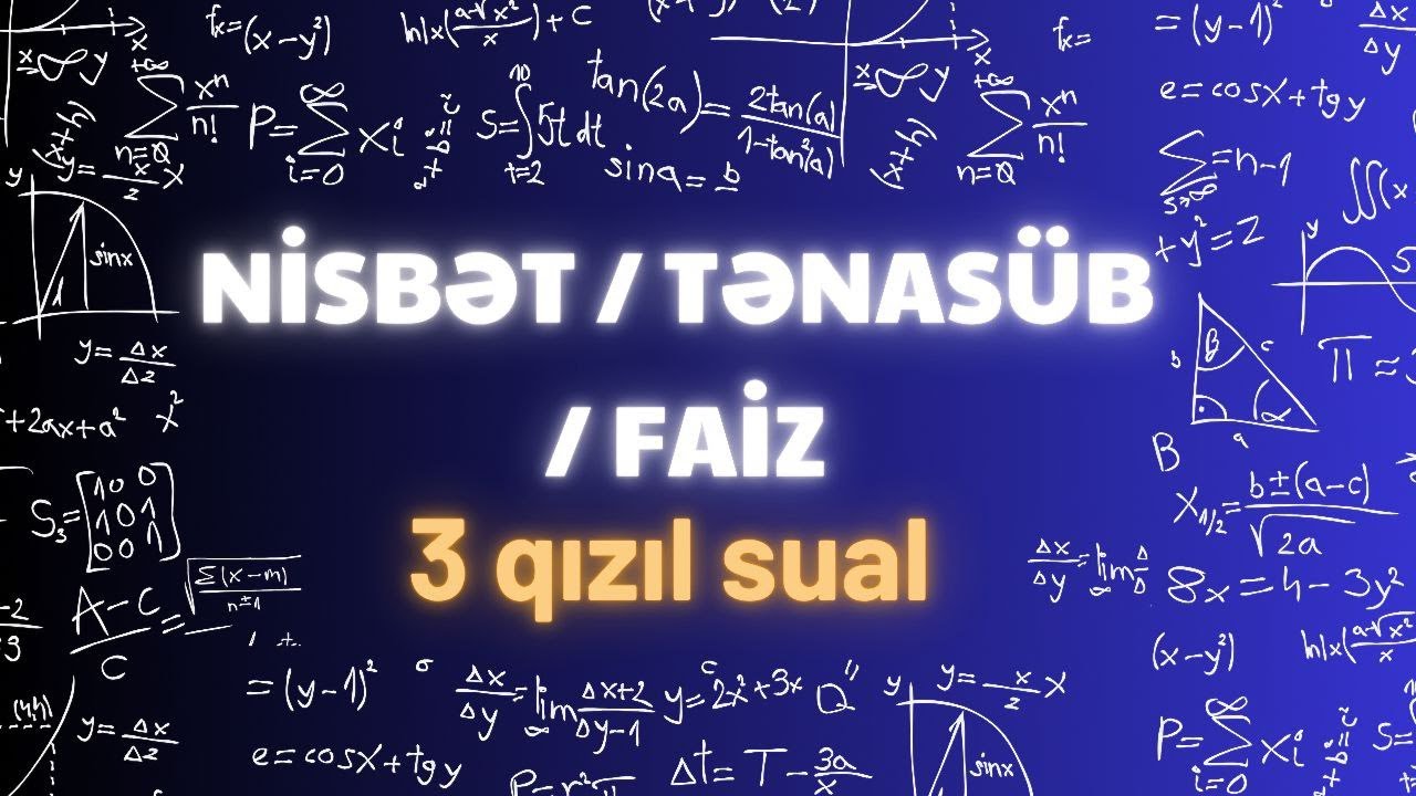 📝Nisbət,Tənasüb və Faiz imtahana düşəcək 3 sual #riyaziyyat  #abituriyent #maths #keşfet #trending
