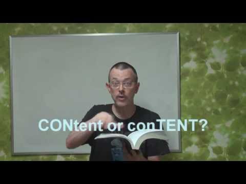 Learn English: Daily Easy English Expression 0214 -- 3 Minute English Lesson: CONtent or conTENT?