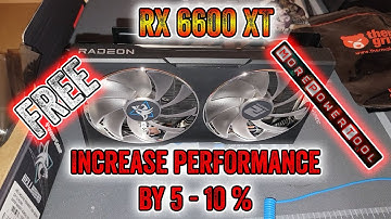 RX 6600 XT Boost Gaming performance with MorePowerTool