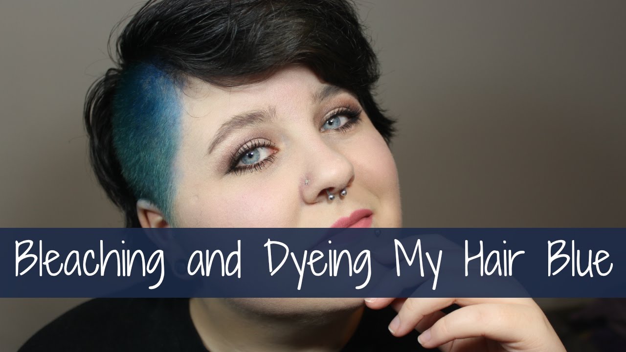 bleaching hair blue dye