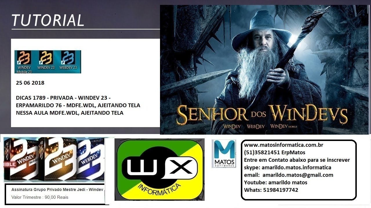 DICAS 1789 PRIVADA WINDEV 23 ERPAMARILDO 76 MDFE WDL AJEITANDO TELA