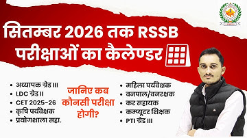 2026 में होने वाली भर्तियों का नया परीक्षा कैलेण्‍डर | Rajasthan new vacancy 2025-26 | #rsmssb