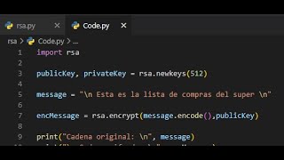 Implementacion del algoritmo RSA