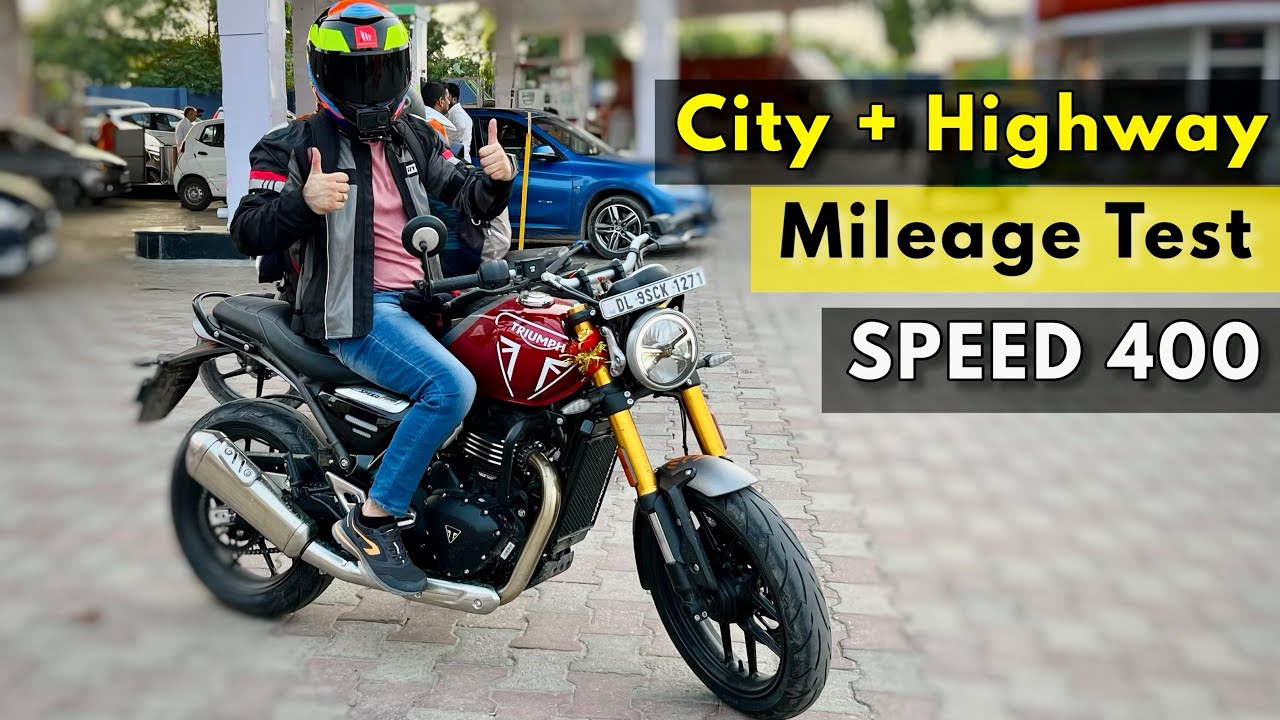 High Speed Riding Triumph Speed 400 City+Highway Mileage Test🔥Vibrations At High Speed ...