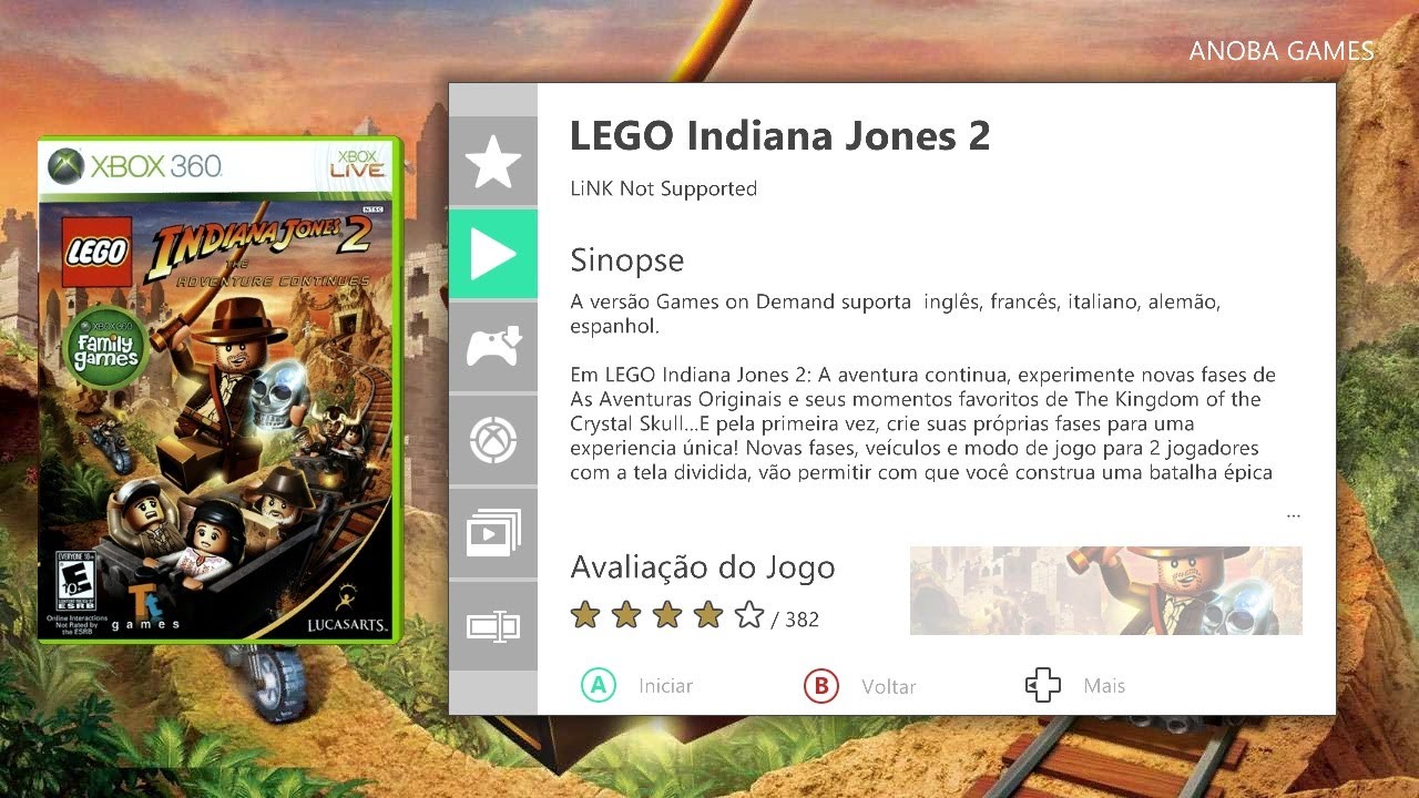 Lego Indiana Jones 2: The Adventure Continues (Xbox 360) Full HD - 1080 