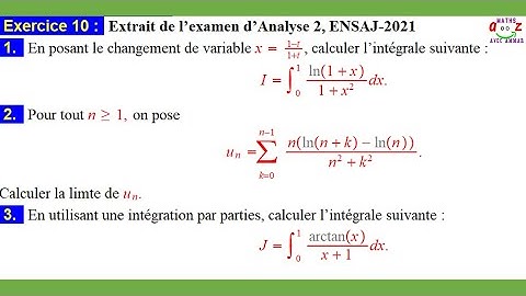 Exercice corrigé. Intégration par changement de variable, Sommes de Riemann, intégration par parties