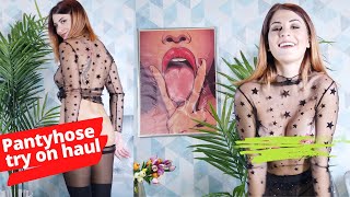 Upskirt Panty Try On Haul! Sweet Alise With Black Transparent Tights & 2022 Review