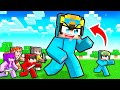 Hunters vs tiny  giant speedrunner in minecraft