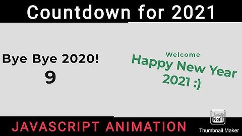 Control css animation with javascript | countdown for new year | imakedesigneasy