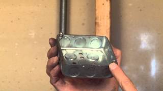 Square Box: 4" Square Welded Junction Box with Side Knockouts & Bottom Knockouts 52141-1/2