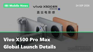 Vivo X500 Pro Max Global Launch Details | Mobile News Today 24 Sep 2026