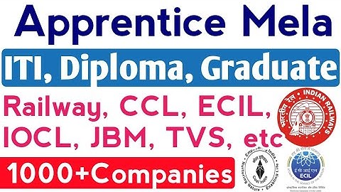 Apprenticeship Mela 2022,Railway,ECIL,CCL,IOCL Apprentice mela, ITI, Diploma Latest Apprentice 2022