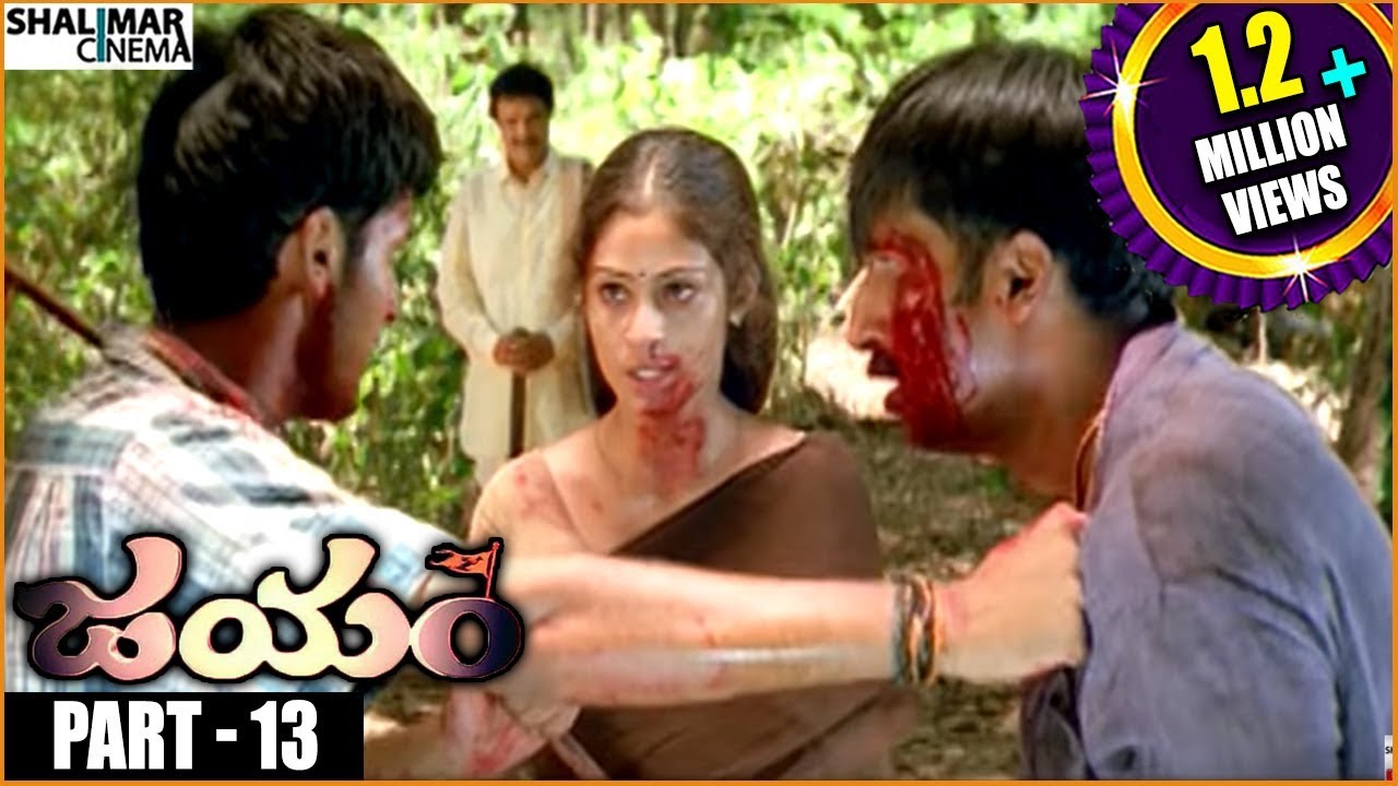 Jayam Telugu Movie  Part 1313  Nithin Gopichand Sadha  Shalimarcinema