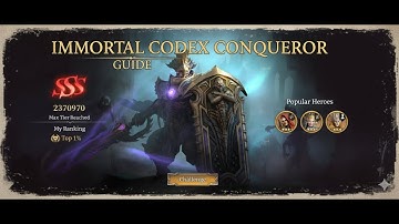 Immortal Codex Conqueror Top 1%