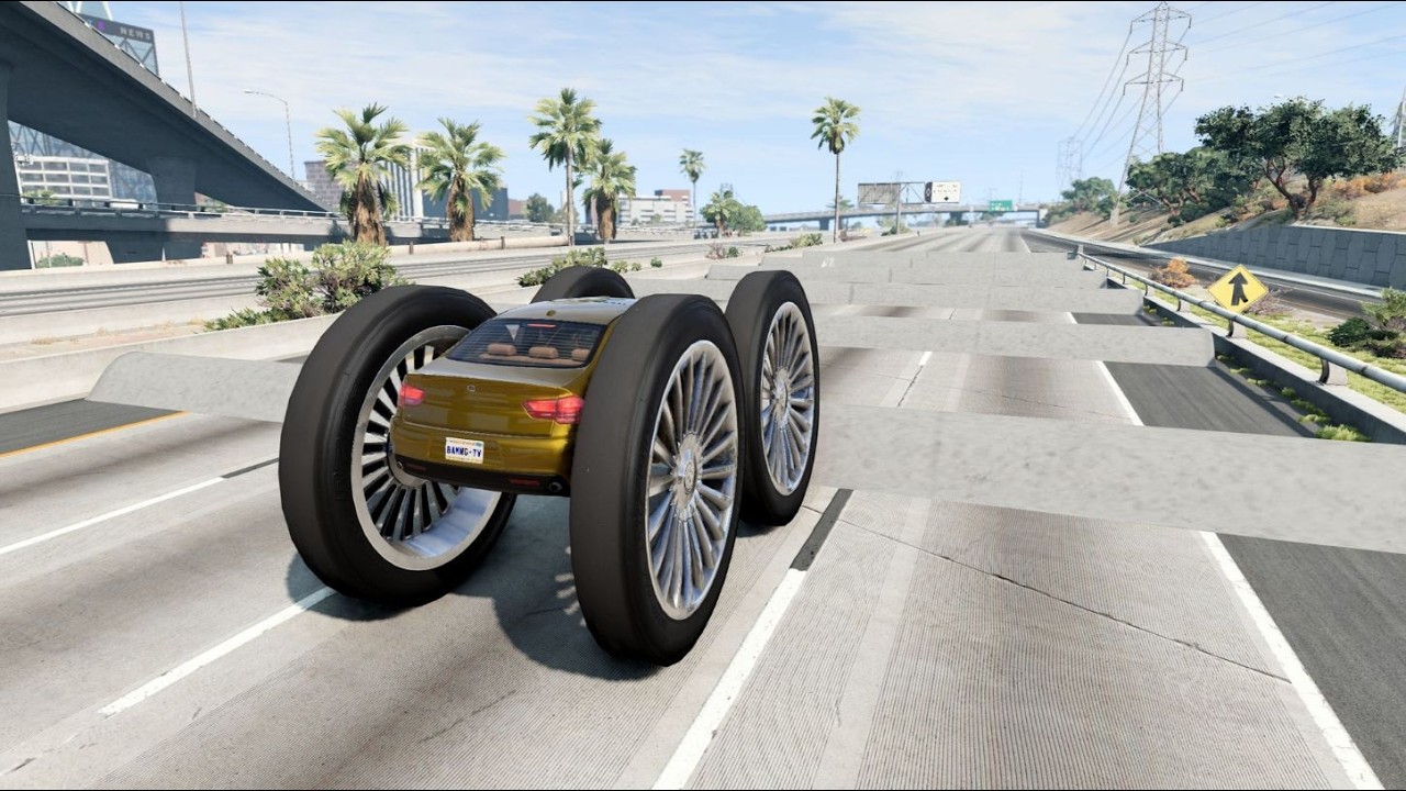 Can You Cross This Speed Bump Without Damage? | Cars #drive #challenge