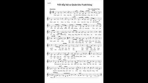 Ca khúc: Viết tiếp bài ca Quân khu 9 anh hùng - Đoàn Văn công Quân khu 9