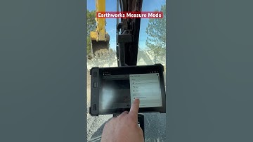 Trimble Earthworks Excavator Measure Mode. Check distances and slopes. #trimblecec