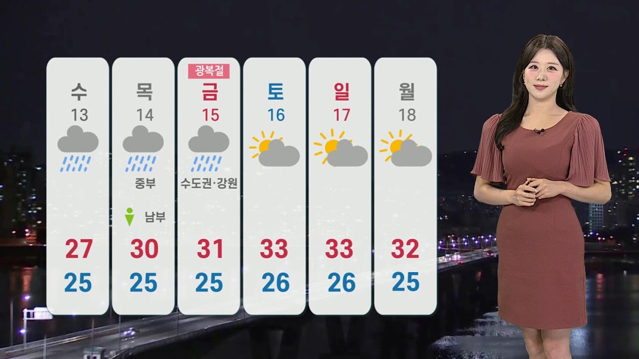 [날씨] 내일 남부 중심 비, 모레 전국 확대…곳곳 집중호우 / 연합뉴스TV (YonhapnewsTV)