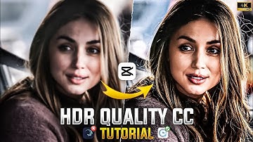 4K QUALITY JUST IN ONE CLICK 🔥 | HDR CC TUTORIAL