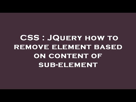 CSS : JQuery