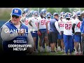 Wink martindale micd up at giants practice  giants life a new era