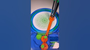 New green Spirograph pattern thanks to special machine! #shorts #loopart #spirograph