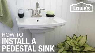 Find pedestal sink installation instructions in this DIY video! Learn how to remove an old sink, install a pedestal sink to the wall and 