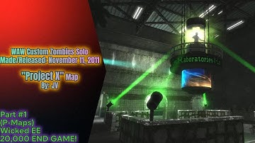 WAW Custom Zombies Solo▐ "Project X" Map Part #1