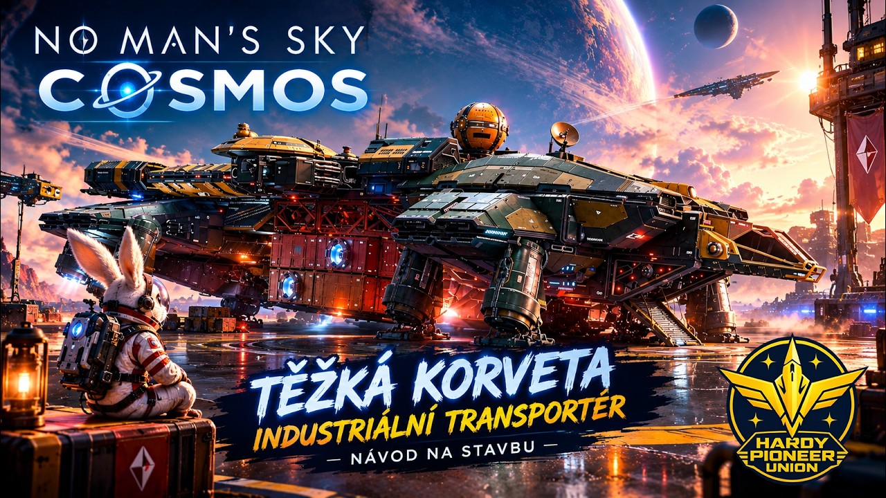 🚀NO MAN'S SKY - TĚŽKÁ INDUSTRIÁLNÍ KORVETA🔨STAVBA VESMÍRNÉHO TRANSPORTÉRU🌌COSMOS