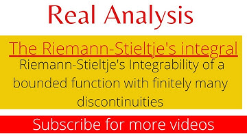 Riemann-Stieltje