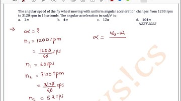 The angular speed of the fly wheel moving with uniform angular acceleration changes from 1200 rpm