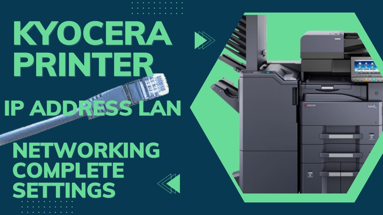 Kyocera printer photo copier network full settings YouTube