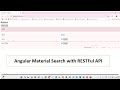 Material Search Angular with .NET RESTFul API