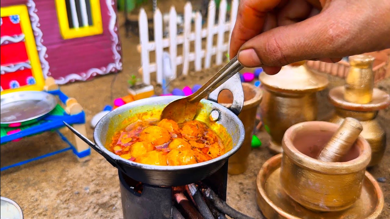 Mini Dum Aloo 😋 | Tiny Taste Village