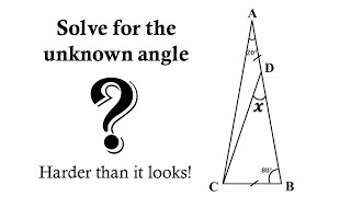 How to solve for unknow angle | Viral Math Problem