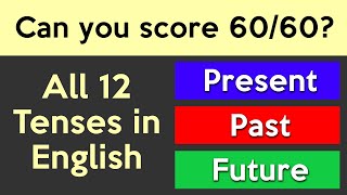 Can You Score 60/60? | All 12 Tenses in English Grammar