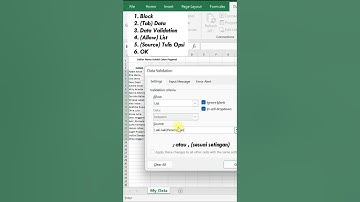 membuat List pd data validation #excel #database #belajarexcel #dataanalytics #tutorialexcel #tips
