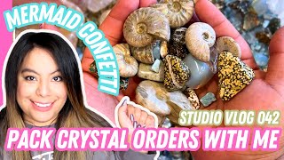 Studio Vlog 042 | Make Special Confetti with me & Crystal Order Packing!