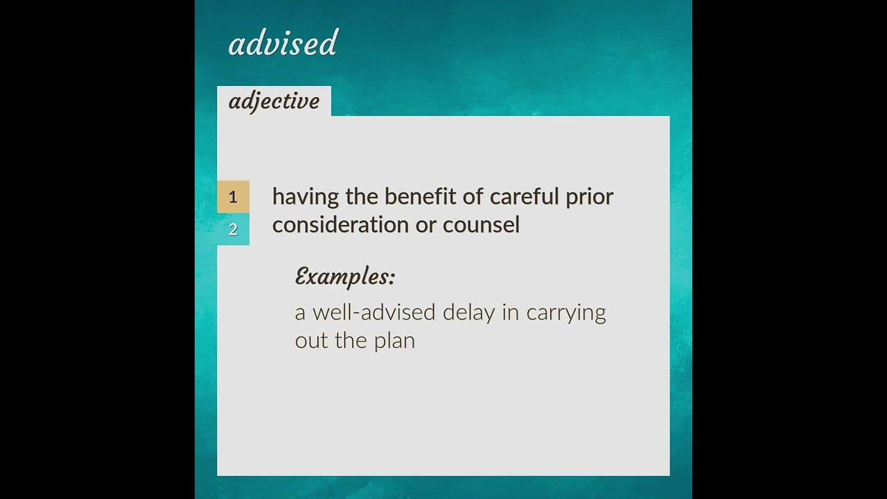 advised-meaning-of-advised-youtube