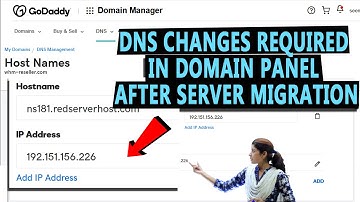 What DNS changes are Required in domain panel after server migration?