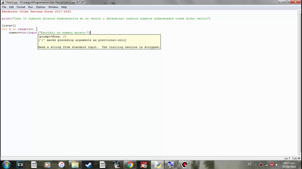 2do parcial de fundamento de programación parte 2 en python - YouTube