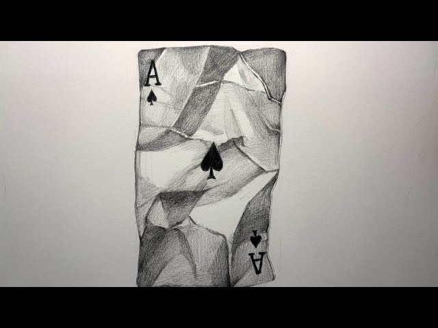 Drawing a Crumpled Paper (Card) - YouTube