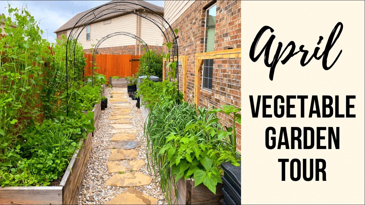 April Vegetable Garden TOUR | 11 Raised Beds in my Backyard - YouTube