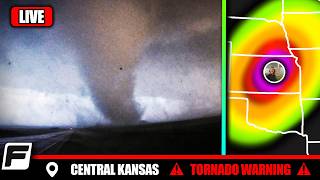 🔴 LIVE Storm Chasers - VIOLENT TORNADO THREAT - Central Kansas